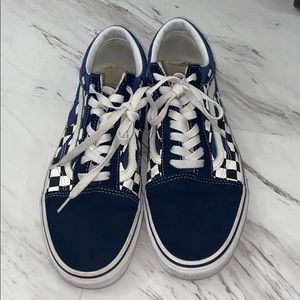Blue Checkered Slime Vans